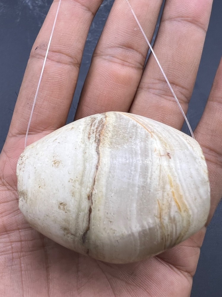 Ancient Old Antique Bactrian Top Alabaster Stone Bead From Balkh Afghanistan