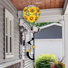 Briarwood Lane Checkered Sunflowers Hot Air Balloon Spinner