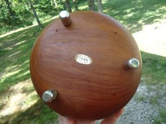 Teak Wardrobe Bowl Footed Catch All Trinket Dish Made In Taiwan VTG Classic