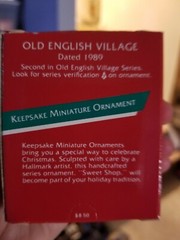 1989 Hallmark Miniature Ornament 2nd in Old English Village Sweets Shop NIB NEW