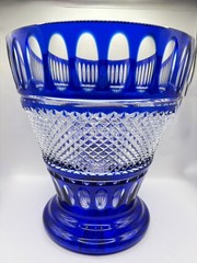 Crystal Legends by Godinger 24% Lead Crystal Ice/Champagne Bucket Cobalt Blue
