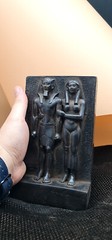 Rare Ancient Egyptian Statue Khafre and His Wife Pharaonic Antiques BC Antique