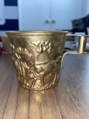 vintage replica of a Vapheio cup- a famous artifact from Ancient Greece – Brass