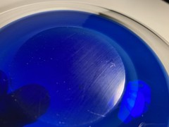 Willy Johansson? Hadeland Handmade Scandinavian Cobalt Plate Art Glass 6 3/8″
