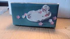 Vintage 1985 Avon Bunny Ceramic Trinket Dish New Open Box Brazil