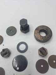 Metal Detector Finds Lot Brass? Copper? Washer Nuts Parts Pieces MK