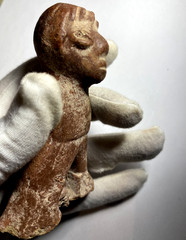 Pre-Columbian West Mexico Terracotta Standing Figure, Nayarit Style, 300 BC