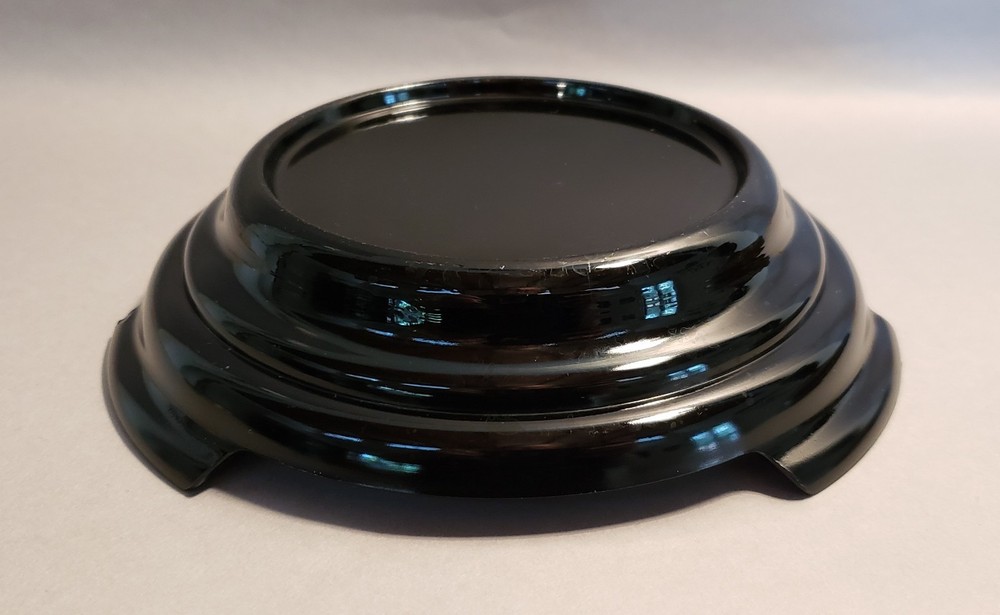 Vintage Black Amethyst ART DECO Display Stand Footed 4″ Pedestal Base