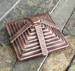 10 oz Pure .999 Copper Pyramid | Hand poured Fine .999 copper bullion