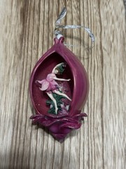 The Bradford Editions 2000 “Secret Gardens Heirloom Porcelain” Ornaments x6