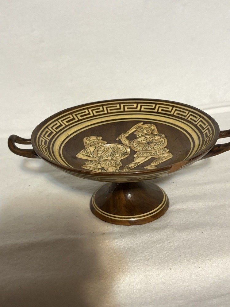 Handpainted Greek Footed Bowl