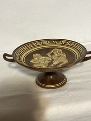 Handpainted Greek Footed Bowl