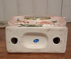Unbranded Porcelain Rose Desk Clock Workig