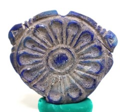 Antique Roman Greek King Face Lapis lazuli Intaglio Seal Stamp beads