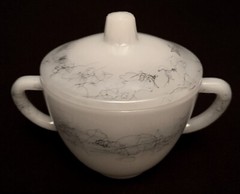Vintage MCM Avon Sugar Bowl Club Federal Glass with Lid