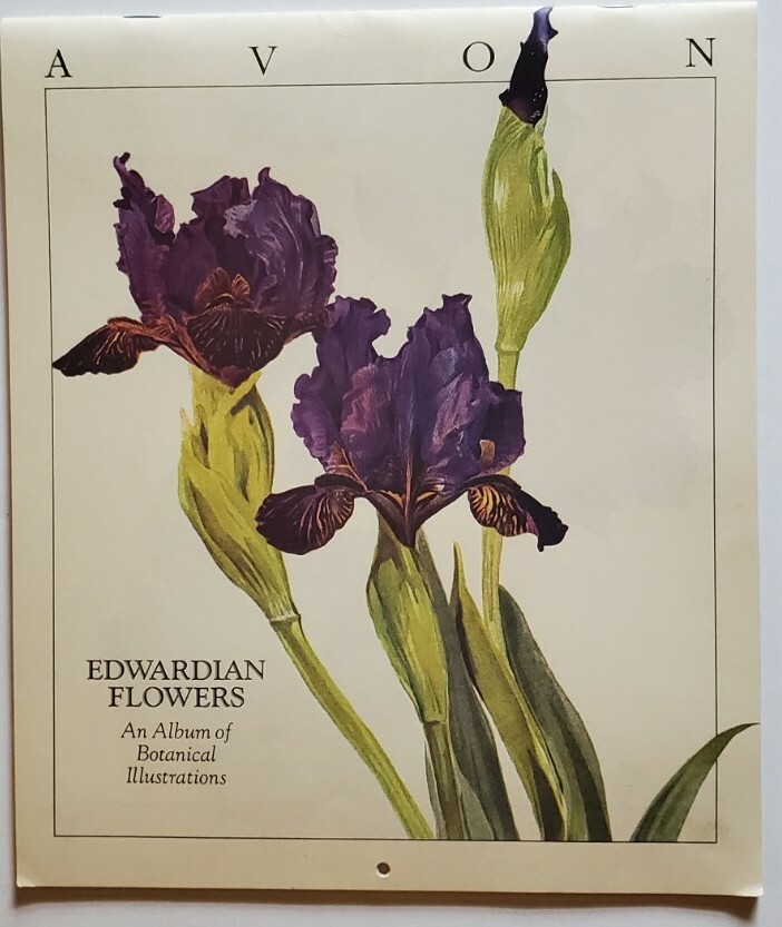 Vintage Avon Edwardian Flowers 1990 Calendar