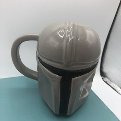 Star Wars 😊 The Mandalorian Mando the Bounty Hunter Helmet Ceramic Mug