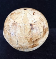 Vintage Bovine Bone Inlaid Carpet Ball Large Size United Kingdom EUC!