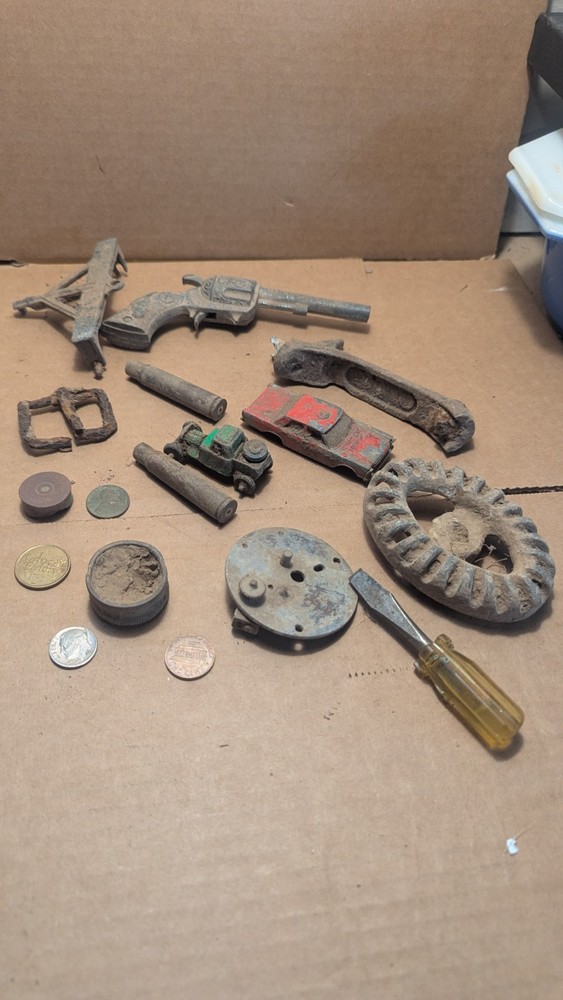 True Metal Detector Find Lot Of Junk From Old Driveway Tearout In Old Kcmo