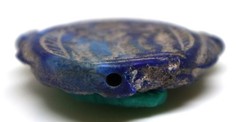 Antique Roman Greek King Face Lapis lazuli Intaglio Seal Stamp beads