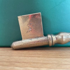 Vintage Large Solid Brass Skeleton Key Decorative Paperweight 6.5″ Gothic Retro