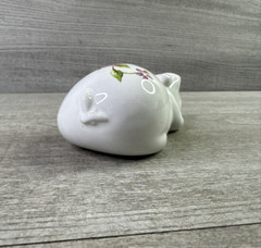 VINTAGE AVON Ceramic Pig Pomander PAMPERED PIGLET 1978 Ceramarte Sachet