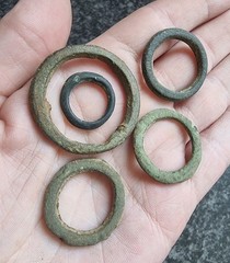 Celtic Ring Proto Money Ancient Currency Bronze Antique Metal Detecting Find (1)