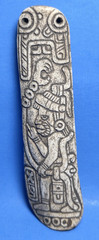 PRE-COLUMBIAN AZTEC BONE CODEX-TYPE PENDANT 1300 AD-1520 AD