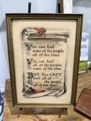Vintage Framed Print by Reinthal & Newman NY Abraham Lincoln “You can Fool”