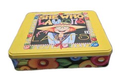 Mary Engelbreit Tin Collectible SHE WHO LAUGHS LAST JCPenney Exclusive