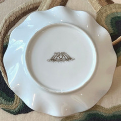 Vintage Small White Porcelain & Gold Gilt MOUSE Trinket Dish, Late 1990s Plate