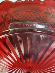 Vintage Avon The 1876 Cape Cod Collection Ruby Red Two Tier Server
