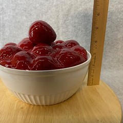 Vintage White Bowl With Strawberry Lid 7″ Diameter So Cute! Unbranded