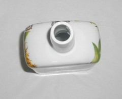 Rosanna Bottle Vase SUNFLOWERS & BUTTERFLIES – Ceramic 4.5×2.5 & 7.5″ tall
