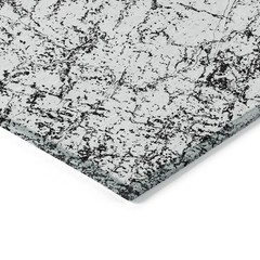 10′ X 14′ Black White And Gray Abstract Washable Rug