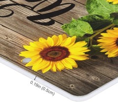 Vdsrup Beautiful Sunflowers Door Sign Plaque Wood Texture Summer
