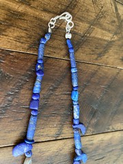 Ancient Lapis Lazuli Beads Bactrian Strand C.300 BC Necklace Jewelry Sterling S