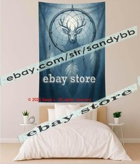 Deer Dreamcatcher Tapestry 3D relief look Wall Art decor 39X59 in
