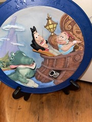 Disney 😊 Peter Pan Croc 3D Relief Plate It’s the Croc Tic-Toc-Tic-Toc