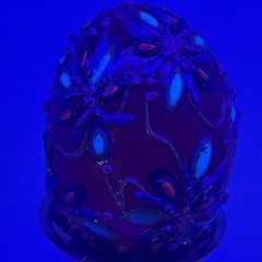 SIGNED Nannette Fenn “Eggs”traordinaire Designs Floral Faberge Inspired Egg USA