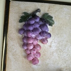 Vintage 3D Fruit Basket Wall Art in Ornate Gold Frame Italian 16”X12” Art Deco