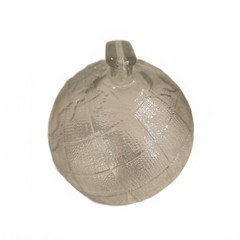 Vintage Clear Glass Globe Coin Bank Embossed World Map Still Bank 4”
