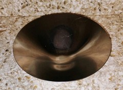 Modernist Jorgen Moller Footed Bowl Complet Royal Copenhagen Stainless Steel 11″