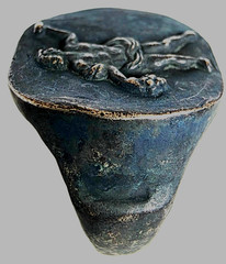 300 BC Ancient Roman Silver Ring Bacchus god of wine, winemaking, fertility