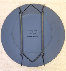 Wedgwood Assorted Lot Of 9 Pieces Blue Jasperware Montreal Olympics Plate, Vase