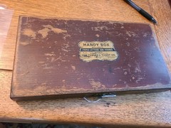 Willson’s Gummed Paper Letters in Wood Handy Box Broadway NY