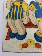 Raggedy Ann & Andy Dutch Holland Vintage Unframed Wall Art