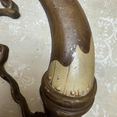 Vintage Sexton Wall Art Americana Decor Powder Horn Casted Metal Country Decor