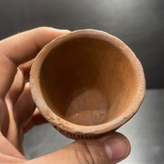 Unique Ancient Near Eastern Chlorite Stone Cup/Vase With Scene All Round