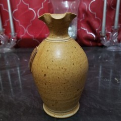 Vintage 9″ Ligonier Pitcher Pottery Vase 1 Peter 4:10 Signed Bottom (Unknown)